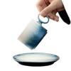 Juego de Taza de Café y Platillo de Cerámica Degradada Diseño de Nicho Taza para el Té de la Tarde Regalo Práctico para el Día Nacional y el Festival de Medio Otoño