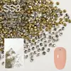 Joyería para uñas Diamante checo Diamante de base puntiaguda Cristal de cristal Mini clavo de base plana Diamante austriaco Transparente Diamante de pila súper brillante