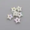 Color AB electrochapado agujero recto estrella hueca corazón a corazón corazón de melocotón cuentas sueltas DIY cadena de teléfono móvil colgante material decorativo con cuentas