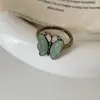 "Jardín Secreto" Anillo Apilado de Mariposa de Segunda Mano Retro Viejo de Gama Alta Nicho Flor Abierta para Mujeres