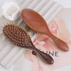 Peine Grande de Sándalo con Cojín de Aire para Masaje de Meridianos de la Cabeza, Especial para Mujeres de Cabello Largo, Peine Grande de Paleta Alisador para Uso en Casa