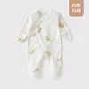 Mameluco para Bebé con Cubre Manos y Pies, Tipo Recién Nacido de Algodón Puro sin Costuras para las Cuatro Estaciones Ropa de Casa, Ropa de Monje para Recién Nacido