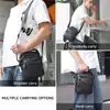 Bolsa de Ombro Masculina de Couro Genuíno Mais Vendida no Exterior, Bolsa Masculina Casual da Moda, Bolsa Transversal Tendência de Alta Qualidade, Bolsa Transversal de Couro Bovino de Primeira Camada