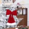 Nova Decoração de Árvore de Natal Vermelho Veludo Grande Laço Tridimensional Transfronteiriça Enfeite Pendurado Adereço de Decoração de Feriado