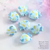 Acessórios de Contas Cerâmicas de Peixes Tropicais Pintados à Mão Desenho Animado Transfronteiriço Pacote de Materiais para Pulseira de Joias DIY Contas Soltas de Peixes do Oceano