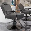 Nuevo Modelo de Silla de Peluquería Reclinable para Corte de Cabello y Afeitado, Asiento Engrosado, Giratoria y de Altura Ajustable, Acero Inoxidable, para Peluquería y Tintes
