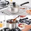 Olla para Sopa de Acero Inoxidable 304 Fondo Compuesto Engrosado Universal para Estufa de Inducción Mango Único Pequeña Olla para Leche para Regalos