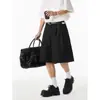 Shorts Modernos para Hombre para Verano, Corte Holgado, Sencillos y Versátiles, Color Sólido con Bordado, Pantalones Casuales de Cinco Puntos Caídos