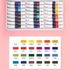 Bambú Verde Pigmento Libre de Formaldehído Acuarela Acrílico Pintura China Gouache 12ml Pintura Profesional Set Infantil Pigmento