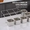 Estante de especias de cocina de acero inoxidable premium, caja de condimentos de grado comercial para restaurantes, restaurantes de hot pot y tiendas de té de burbujas
