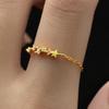 Anillo de plata de ley s925 con forma de estrella de cinco puntas y diamantes de estilo coreano, ligero y elegante, de alta calidad, para el dedo índice femenino R00467