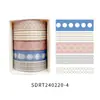 Fita Adesiva Estilo Sal para Diário Estilo Japonês Colorida Padrão Xadrez Básico Decoração para Menina Conjunto de Fitas Washi para Diário