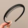 Diadema de corona alta estilo coreano, diadema de borde ancho, diadema para lavarse la cara con dientes, accesorio para el cabello de tela a cuadros de alta gama