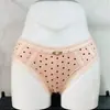Lindo Calzón Estilo Niña de Lunares con Estampado Dulce y Puro, Tiro Bajo con Encaje de Moño Rosa y Diseño Triangular