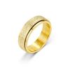 Anillo Giratorio de Acero de Titanio Más Vendido Transfronterizo de Amazon para Alivio del Estrés, Anillo de Acero Inoxidable Europeo y Americano para Parejas Anti-Ansiedad