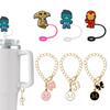 Marvel stanley Tapa con Popote Cadena de 26 Letras Traje shein Accesorios para Vaso Stanley Accesorios para Vaso de Agua Popote
