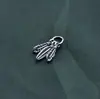 Prata de Lei S925 Pingente de Franja de Pena Acessórios Pulseira Colar Pingente DIY Corda Feita à Mão Material para Joias Atacado