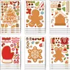 24 Hojas/Paquete Pegatinas de Rompecabezas de Delfín de Juguete Cara de Jengibre Caricatura Decoración Paquete de Pegatinas Impermeables para Vasos de Agua