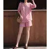Nuevo conjunto de camisa y shorts de color liso de alta gama 2026 para mujer, atuendo de verano estilo old money, un conjunto completo que es moderno y chic