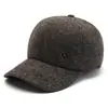 Gorra de lana de invierno para hombre con protección para las orejas, gorra de béisbol cálida para mediana edad y ancianos, papá, abuelo, ancianos, gorra de béisbol gruesa con forro de vellón