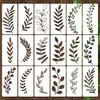 Plantilla de Pintura Hueca de Hierba de Flores Silvestres Amazon DIY Stencil Plantilla de Dibujo de Chapa de Madera para Pintura de Pared