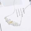 Collar de plata de ley s925 al por mayor, bonito collar con forma de rama de pájaro con temperamento literario, joyería de plata de moda coreana para mujer