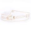 Selo elástico cintura cinta europeia e americana retrô ponto diamante design vestido decorativo elástico cinto largo