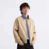 Ropa para Hombre North Boundary Marca de Moda Americana Otoño 2025 Nuevo Chaqueta Corta de Retazos a Cuadros Solapa Chaqueta de Trabajo para Hombre