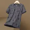 Tops Delgados de Seda de Hielo, Camisetas Deportivas Frescas de Manga Corta, Tops de Fabricante Transfronterizo, Camisetas de Manga Corta para Hombre de Secado Rápido para Verano