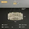 Nova luminária de sala de estar minimalista italiana, luminária de sala de jantar, quarto de villa de luxo duplex, lustre de cristal de luxo leve protetor para os olhos