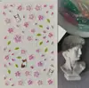 Pegatinas de Uñas de Tulipán Frescas y Sencillas 5D en Relieve Flores de Tulipán Tridimensionales de Primavera Pegatinas para Uñas DIY Estilo Hg