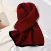 Bufanda de Pareja de Color Sólido Estilo Coreano Imitación Cachemir Invierno para Mujer Estudiante Niña Blanca Cálida para Cuello Cuello