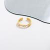 Anillo Abierto Rectangular de Circonita de Cadena Suave Anillo Elegante Nicho para Mujer Estilo Lujo Accesible de Alta Gama Anillo Personalizado para el Dedo Índice