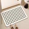 Tapete Casual a Cuadros para Piso de Baño Barro Diatomeas Tapete Antideslizante Absorbente de Agua de Secado Rápido Alfombra para Pies Hogar Baño Puerta