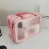 Bolsa de Cosméticos Impermeable de PVC, Bolsa de Almacenamiento de Cosméticos de Gran Capacidad, Bolsa de Tocador Transparente Portátil Simple para Viajes Fábrica