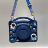 Fofa capa protetora plana de astronauta para iPad mini 4/5 com suporte portátil, fone de ouvido estéreo para iPad 5