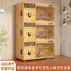 Villa para Gatos Cama para Gatos de Madera Maciza Gabinete para Gatos de Temperatura Constante Gabinete de Exhibición de Mascotas de Tres Niveles Criadero Casero Tablero para Criadero Jaula para Gatos