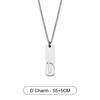 Collar de letra de acero de titanio para hombre, colgante simple y versátil con letras inglesas, diseño de nicho, accesorios de moda, venta al por mayor de accesorios
