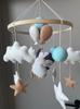 Estilo Nórdico Creativo Fieltro Habitación Infantil Colgante Cama de Bebé Muñeco de Dibujos Animados Colgante Campana de Viento Cortina de Cama de Bebé Campana de Viento