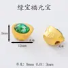 Accesorios estilo chino Chapados en oro Cuentas espaciadoras Pulsera hecha a mano para DIY Cadena para teléfono Color del Dios de la Riqueza Amarillo Colgante de la fortuna que conserva el color Agujero grande Venta al por mayor