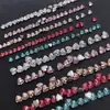Acessórios Brilhantes de Zircônia 5A em Formato de Coração para Nail Art, Decorações de Unha de Alta Qualidade com Borda Chanfrada e Banhadas, Strass para Unhas, Diamantes em Formato de Coração