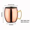 Taza Mule Bar Acero Inoxidable 304 Metal Moscow Mule Martillada Copa de Cóctel Julep Cobre Copa de Cóctel Transfronterizo