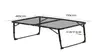 Mesa dobrável para exterior com design em malha, feita de liga de alumínio, altura ajustável, portátil, adequada para acampamento, piqueniques e churrascos; um item versátil de equipamento para camping e atividades ao ar livre para uso doméstico