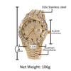 Relógio Estilo Novo Gu Meng Unissex Moda Totalmente Diamantado Relógio de Quartzo Clássico Transfronteiriço Flor Corpo Digital Relógio de Mostrador Grande