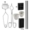 Juego de Herramientas para Orfebrería, Crisol para Fundir Oro, Recipiente de Grafito para Refinar Plata, Lingotes de Fundición, Crisol de Cerámica, Fabricación de Moldes, Accesorios para Horno de Fusión de Oro