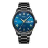 Relógio Masculino Orsga Aço Dourado e Preto Calendário Duplo com Diamantes, Estilo de Negócios Fashionável, Transmissão ao Vivo do Fabricante, Relógio de Pulso a Quartzo Transfronteiriço para Homens