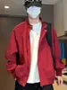Jaqueta piloto Harrington estilo americano, corte justo, coleção de primavera, gola alta masculina, à prova de vento e à prova d'água, peça externa casual para homens e mulheres