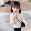 [Stock Listo Ropa de Punto Básica para Niñas Primavera y Otoño 2025 Nuevo Estilo Ropa de Punto de Cuello Alto Medio Estilo Infantil para Niños y Bebés