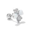 Color Ópalo Circonita Moda Acero de Titanio Pendientes para Mujer Dormir Gratis-Selección Lujo Ligero Caracola Hélice Hueso de la Oreja Clavo Palo de Oreja Joyería