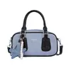 Bolsa de Mão Feminina da Moda Nova Bolsa Boston Bowling Tote Bolsa Estilosa para Mulheres 2025 Nova Retro para o Trabalho Casual Versátil